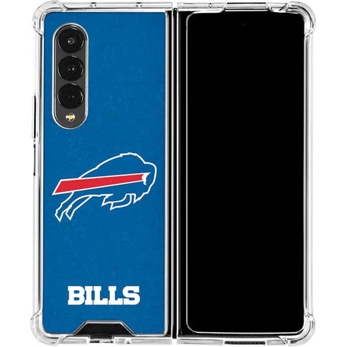 NFL Buffalo Bills Distressed Galaxy Z Fold4 5G Clear Case