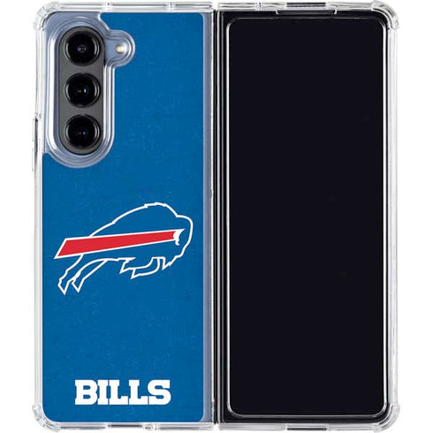 NFL Buffalo Bills Distressed Galaxy Z Fold5 5G Clear Case