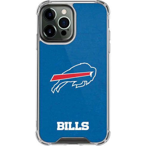 NFL Buffalo Bills Distressed iPhone 14 Pro Max Clear Case