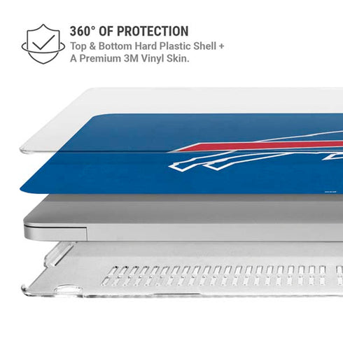 NFL Buffalo Bills Distressed MacBook Air 15in (2023-2025) Case plus Skin