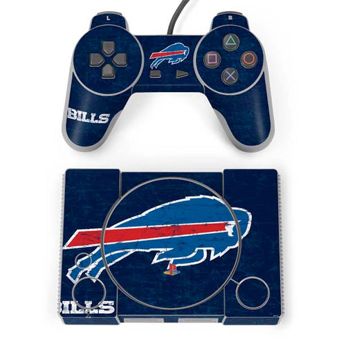 NFL Buffalo Bills Distressed PlayStation Classic Bundle Skin