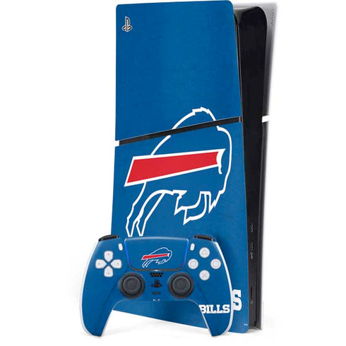 NFL Buffalo Bills Distressed PS5 Slim Digital Edition Bundle Skin