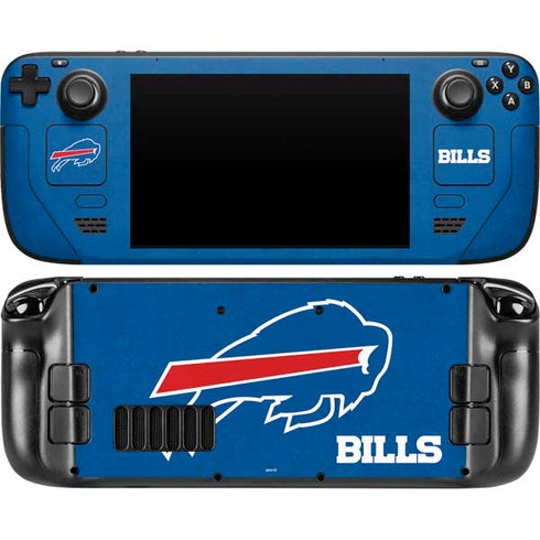 NFL Buffalo Bills Distressed Steam Deck Handheld Gaming Computer Skin