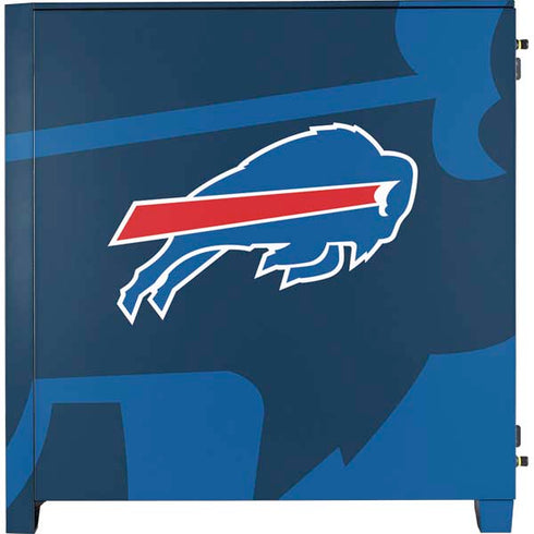 NFL Buffalo Bills Double Vision Corsair 4000D Tempered Glass Mid-Tower ATX Case Skin