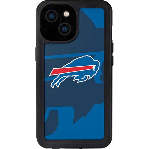 NFL Buffalo Bills Double Vision iPhone 13 Mini Waterproof Case