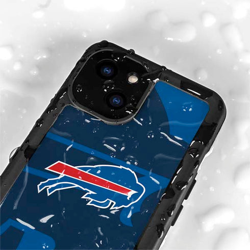 NFL Buffalo Bills Double Vision iPhone 13 Mini Waterproof Case