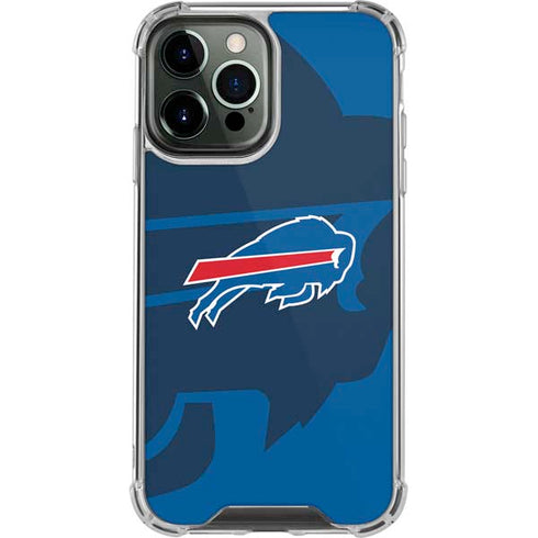 NFL Buffalo Bills Double Vision iPhone 14 Pro Max Clear Case