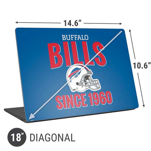 NFL Buffalo Bills Helmet Universal Laptop 18in (14.6 x 10.6in) Skin