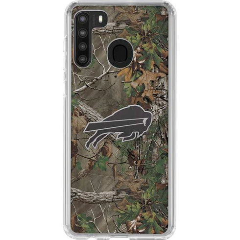 NFL Buffalo Bills Realtree Xtra Green Camo Galaxy A21 Clear Case