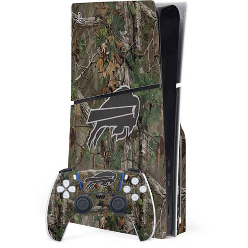 NFL Buffalo Bills Realtree Xtra Green Camo PS5 Slim Disk Bundle Skin