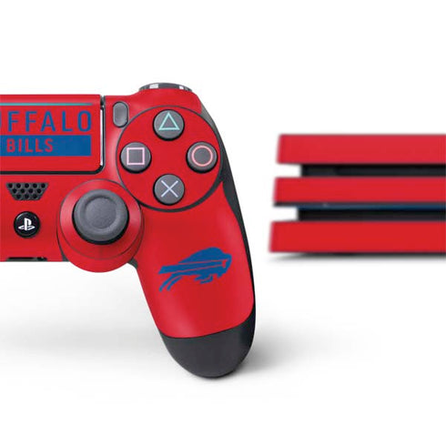 NFL Buffalo Bills Red Performance Series PS4 Pro Bundle Skin