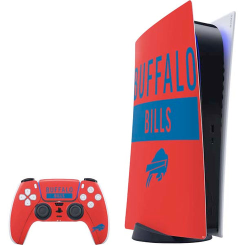 NFL Buffalo Bills Red Performance Series PS5 Digital Edition Bundle Skin