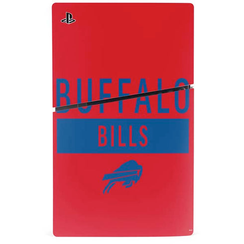 NFL Buffalo Bills Red Performance Series PS5 Slim Disk Bundle Skin