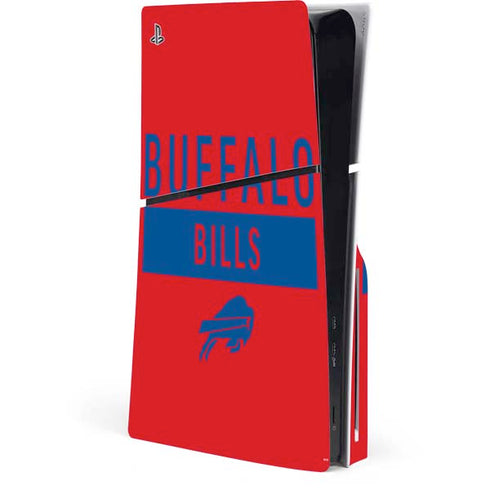 NFL Buffalo Bills Red Performance Series PS5 Slim Disk Console Skin