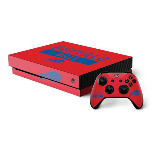 NFL Buffalo Bills Red Performance Series Xbox One X Bundle Skin
