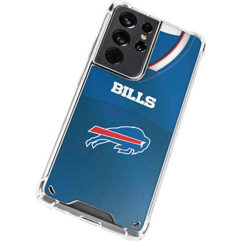 NFL Buffalo Bills Team Jersey Galaxy S21 Ultra 5G Clear Case