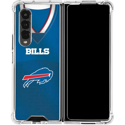 NFL Buffalo Bills Team Jersey Galaxy Z Fold4 5G Clear Case