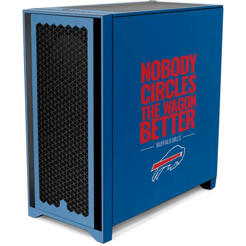 NFL Buffalo Bills Team Motto Corsair 4000D Tempered Glass Mid-Tower ATX Case Skin