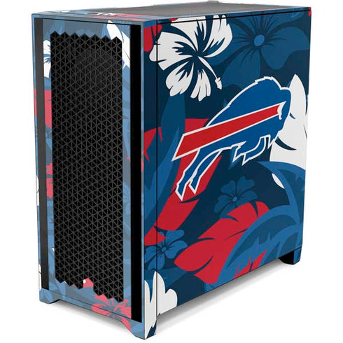 NFL Buffalo Bills Tropical Print Corsair 4000D Tempered Glass Mid-Tower ATX Case Skin