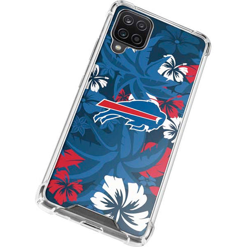 NFL Buffalo Bills Tropical Print Galaxy A12 Clear Case