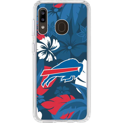 NFL Buffalo Bills Tropical Print Galaxy A20 Clear Case