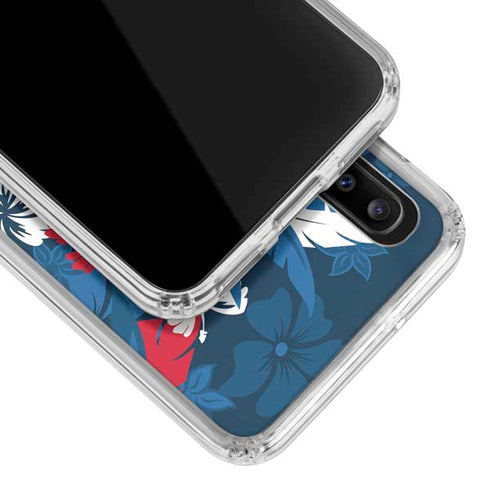 NFL Buffalo Bills Tropical Print Galaxy A30 Clear Case