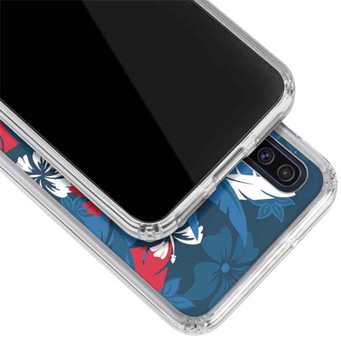 NFL Buffalo Bills Tropical Print Galaxy A50 Clear Case