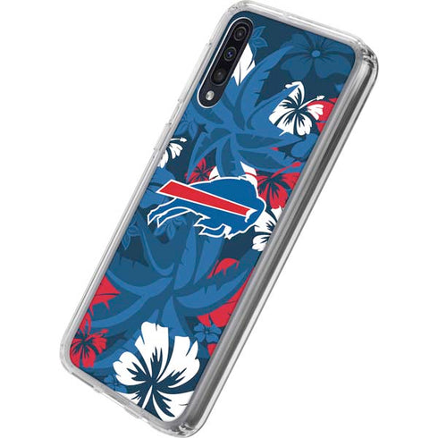 NFL Buffalo Bills Tropical Print Galaxy A50 Clear Case