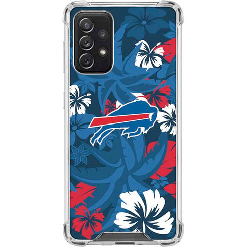 NFL Buffalo Bills Tropical Print Galaxy A72 5G Clear Case
