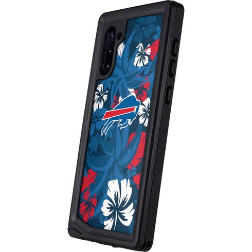NFL Buffalo Bills Tropical Print Galaxy Note 10 Waterproof Case