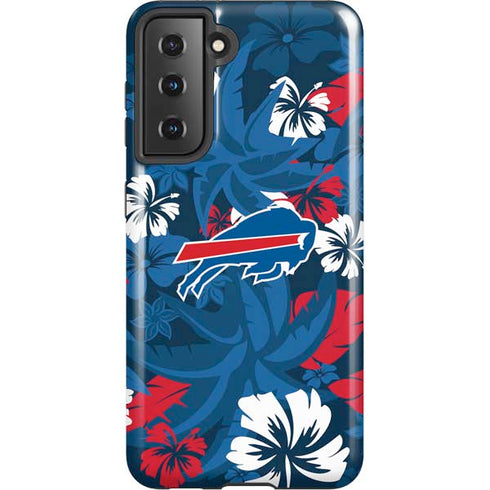 NFL Buffalo Bills Tropical Print Galaxy S21 5G Pro Case