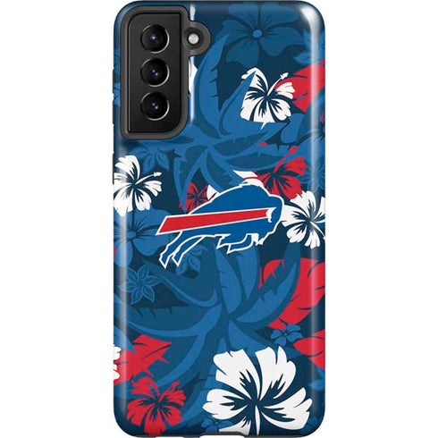 NFL Buffalo Bills Tropical Print Galaxy S21 Plus 5G Pro Case