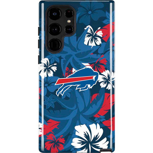 NFL Buffalo Bills Tropical Print Galaxy S22 Ultra Pro Case