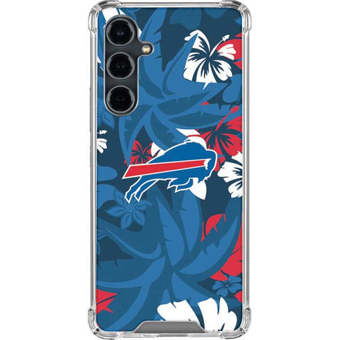NFL Buffalo Bills Tropical Print Galaxy S23 FE Clear Case