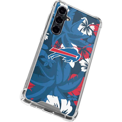 NFL Buffalo Bills Tropical Print Galaxy S23 FE Clear Case
