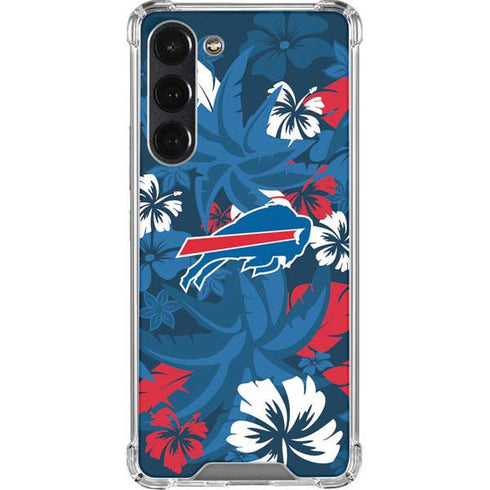 NFL Buffalo Bills Tropical Print Galaxy S23 Plus Clear Case