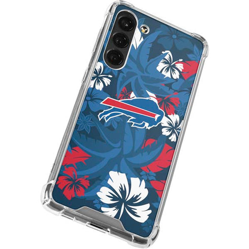 NFL Buffalo Bills Tropical Print Galaxy S23 Plus Clear Case