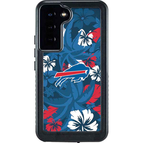 NFL Buffalo Bills Tropical Print Galaxy S23 Plus Waterproof Case