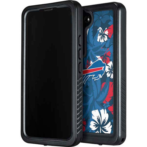NFL Buffalo Bills Tropical Print Galaxy S23 Plus Waterproof Case