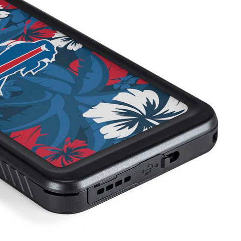 NFL Buffalo Bills Tropical Print Galaxy S23 Plus Waterproof Case