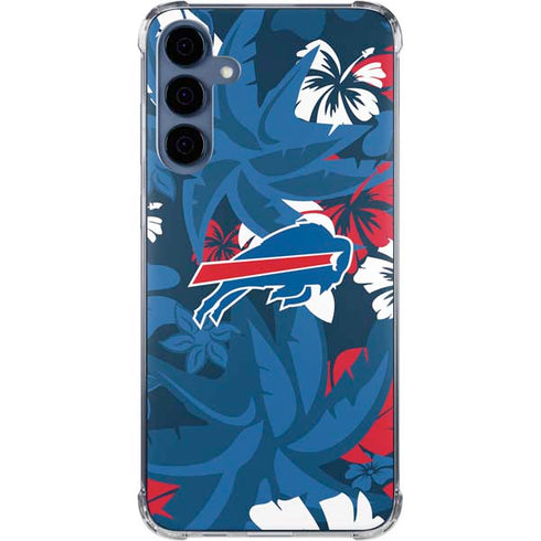 NFL Buffalo Bills Tropical Print Galaxy S24 Clear Case