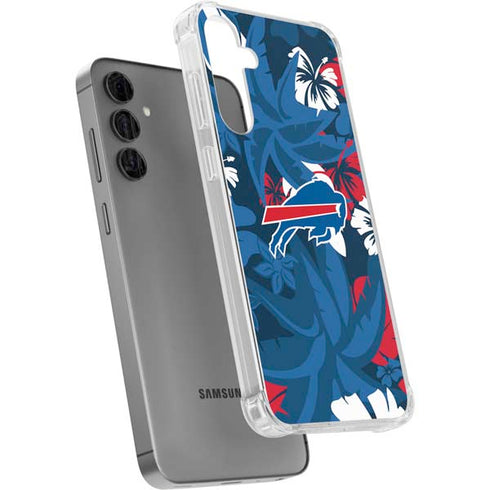 NFL Buffalo Bills Tropical Print Galaxy S24 Plus Clear Case