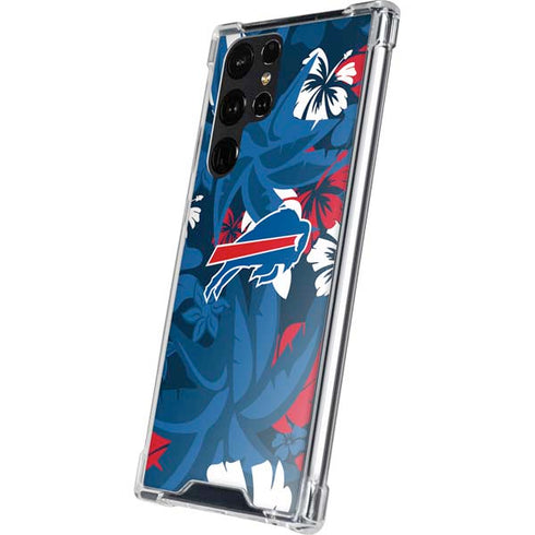 NFL Buffalo Bills Tropical Print Galaxy S24 Ultra Clear Case