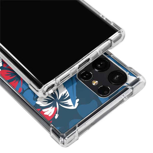 NFL Buffalo Bills Tropical Print Galaxy S24 Ultra Clear Case