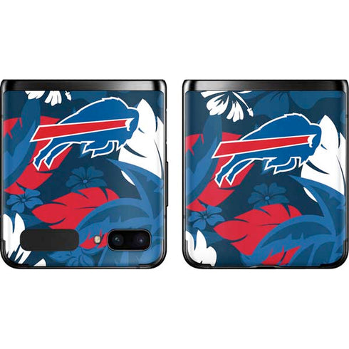 NFL Buffalo Bills Tropical Print Galaxy Z Flip Skin