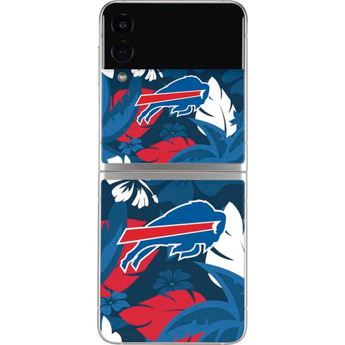 NFL Buffalo Bills Tropical Print Galaxy Z Flip3 5G Skin