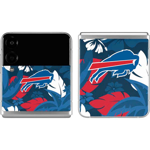 NFL Buffalo Bills Tropical Print Galaxy Z Flip4 5G Skin