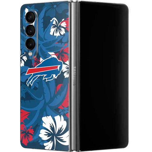 NFL Buffalo Bills Tropical Print Galaxy Z Fold4 5G Skin