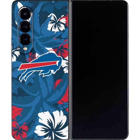 NFL Buffalo Bills Tropical Print Galaxy Z Fold4 5G Skin