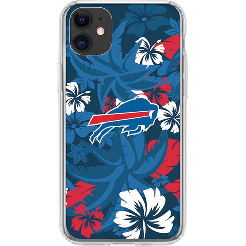NFL Buffalo Bills Tropical Print iPhone 11 Clear Case